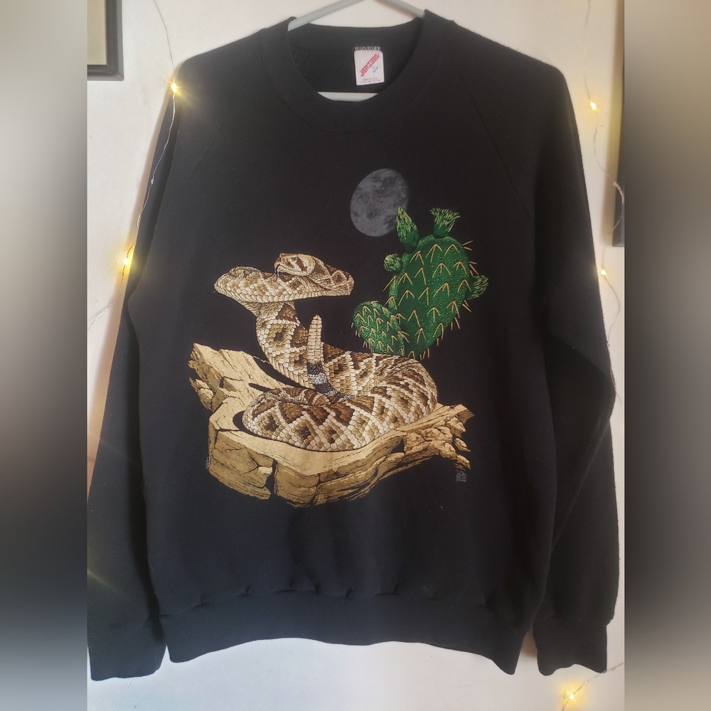 Black Snake Graphic Sweater